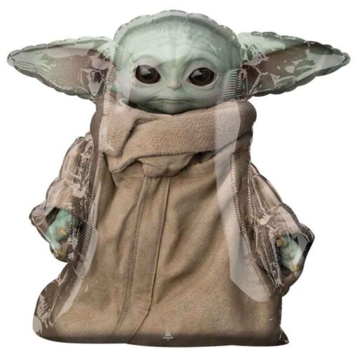 Inflable Globo Star Wars Gran Grogu Baby Yoda Aire Helio 78cm - Suministros para Fiestas y Juegos de Juguetes