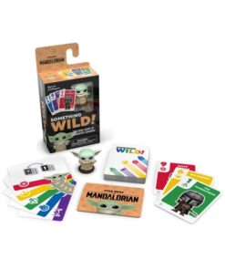 algo salvaje star wars the mandalorian juego de cartas con figura funko grogu