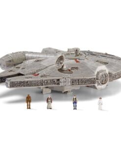 nave star wars halcón milenario micro galaxy squadron con figuras