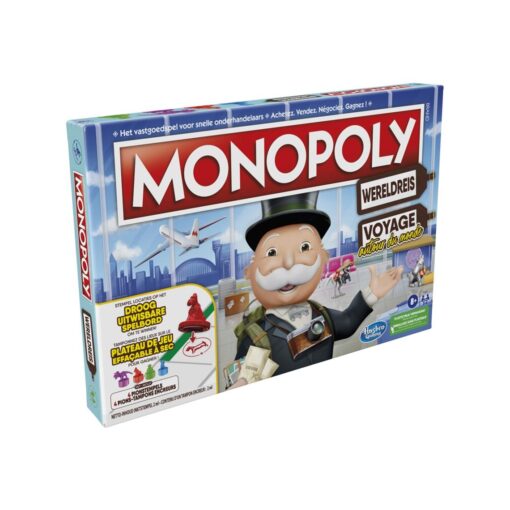 Hasbro Juego de Mesa Monopoly Viaja por el Mundo Edición