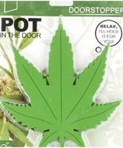 Tope de puerta verde hoja antideslizante estilo natural