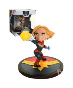 q-fig captain marvel figura oficial estilo chibi quantum mechanix marvel