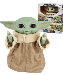 figura grogu animatrónico star wars galactic snackin hasbro