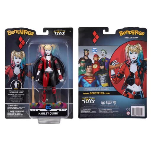 DC COMICS FIGURA HARLEY QUINN BENDYFIGS THE NOBLE COLLECTION 18cm - Imagen 2