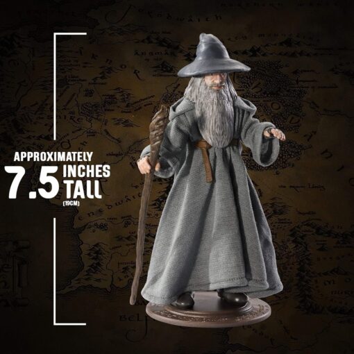 EL SEÑOR DE LOS ANILLOS FIGURA GANDALF BENDYFIGS THE NOBLE COLLECTION 20cm - Imagen 2