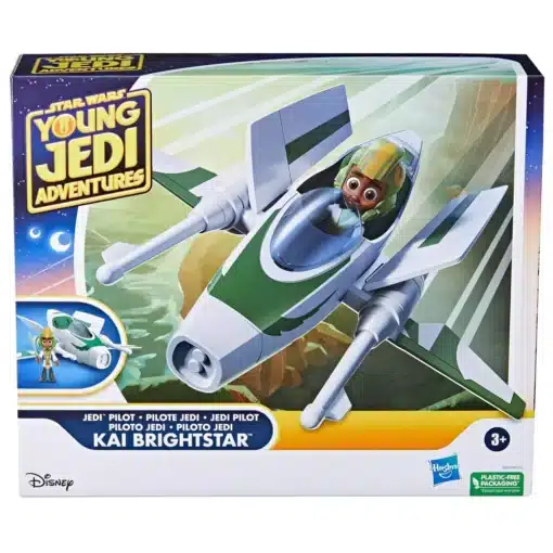 STAR WARS YOUNG JEDI ADVENTURES JEDI PILOT KAI BRIGHTSTAR NAVE DE 27cm