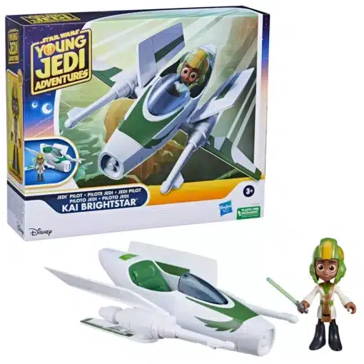 STAR WARS YOUNG JEDI ADVENTURES JEDI PILOT KAI BRIGHTSTAR NAVE DE 27cm - Imagen 3