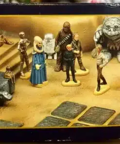 escena del trono jabba the hutt star wars diorama vintage amt colección