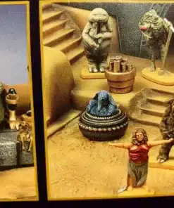 set diorama star wars jabba the hutt throne room amt 1995 edición vintage