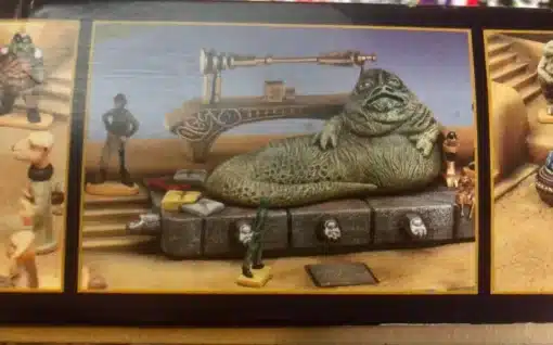 STAR WARS ACTION SCENE JABBA THE HUTT THRONE ROOM AMT 1995 DIORAMA, ESCENA RETRO - Imagen 3