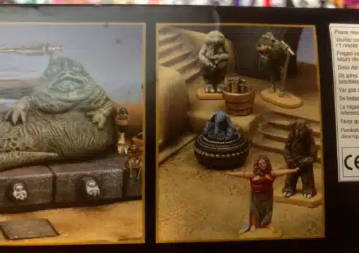 STAR WARS ACTION SCENE JABBA THE HUTT THRONE ROOM AMT 1995 DIORAMA, ESCENA RETRO - Imagen 4