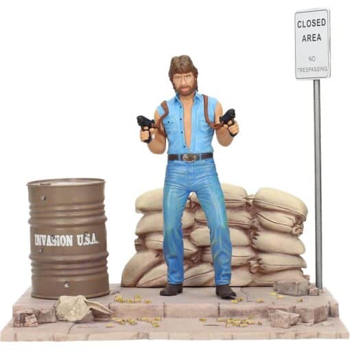 Figura Matt Hunter Invasion USA Chuck Norris Lujo Diorama 18 cms - Imagen 5