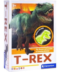 kit arqueología t-rex clementoni excavación educativa infantil fosforescente