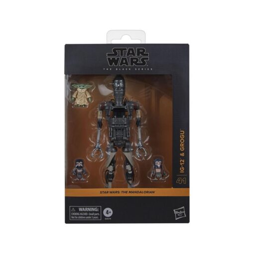 STAR WARS THE BLACK SERIES, FIGURA IG-12 & GROGU ANZELLANS THE MANDALORIAN 3