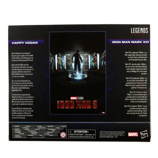 MARVEL LEGENDS SERIES FIGURAS HAPPY HOGAN Y IRON MAN MARK XXI MARVEL IRON MAN 3 - Imagen 2