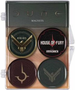 set 4 imanes dune casas atreides y harkonnen merchandising oficial dark horse