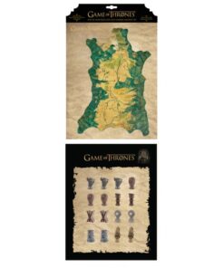 set imanes juego de tronos con mapa de poniente y marcadores de temporada oficial