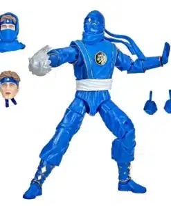 figura mighty morphin blue ranger ninja coleccionable hasbro