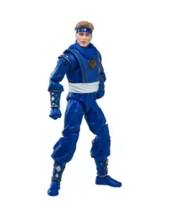 detalle figura power rangers lightning collection blue ranger ninja