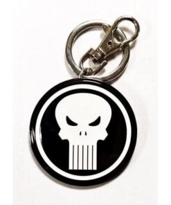 llavero the punisher marvel emblema metálico premium de colección