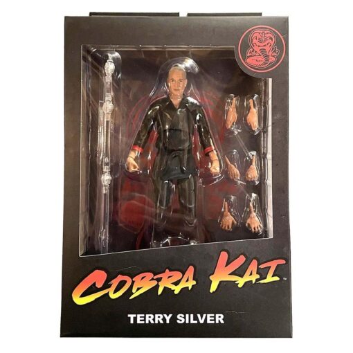 Figura Terry Silver Cobra Kai Serie 2 – 18 cm – Edición Deluxe Diamond Select Toys con Accesorios