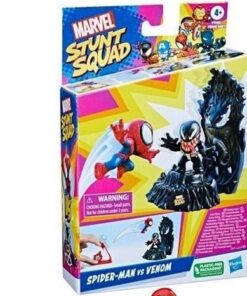 detalle play set marvel stunt squad spider-man venom con lanzador
