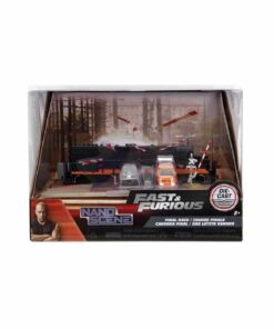 Diorama Fast and Furious Final Race Nano Scene tren y coches Jada Toys