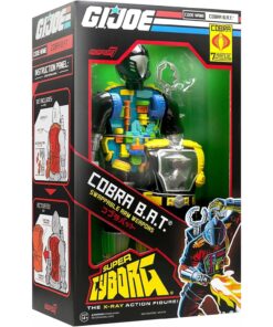 g.i. joe figura cobra b.a.t. super cyborg x-ray action figure 28 cm reaction super7