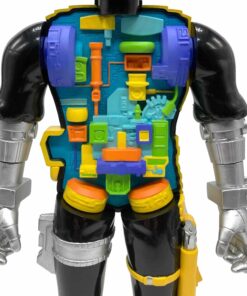 figura gi joe cobra bat super cyborg reaction super7 28 cm translúcida