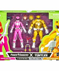 power rangers tmnt april o’neil y michelangelo lightning collection figuras articuladas