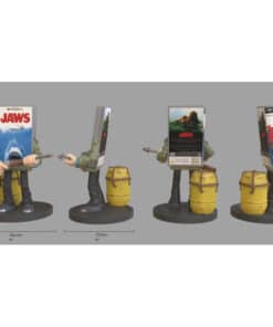 soporte decorativo y cargador poweridolz jaws tiburón universal studios diseño clásico