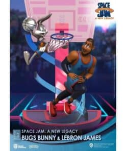 figura d stage space jam 2 bugs bunny y lebron james diorama coleccionista