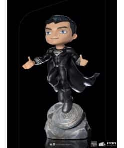 figura superman traje negro justice league minico 18 cm iron studios pvc estatua dc comics