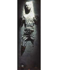 Póster Han Solo Carbonita Star Wars tamaño puerta 53x158 cm con cuelga póster oficial. Diseño premium y acabado brillante ideal para decorar habitaciones y colecciones galácticas