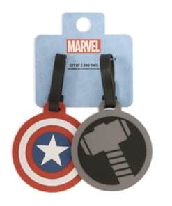 identificador de equipaje marvel capitán américa y thor etiqueta de maleta
