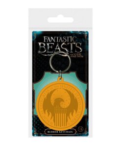 llavero animales fantásticos macusa logo oficial en caucho 4,5x6 cm