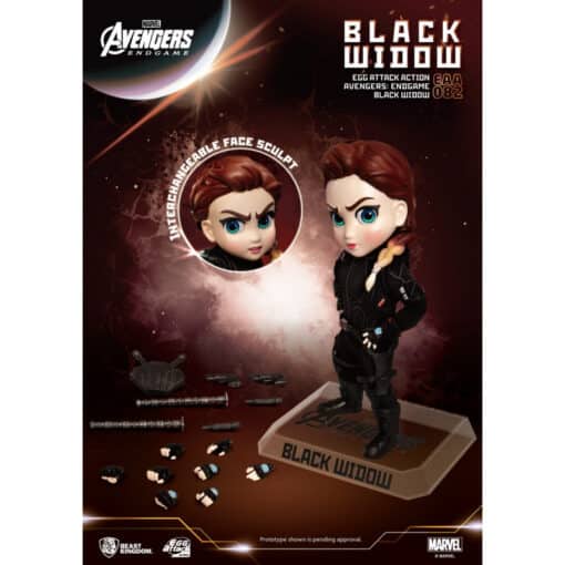 Figura de acción Marvel Avengers Endgame Egg Attack Black Widow Beast Kingdom - Imagen 2
