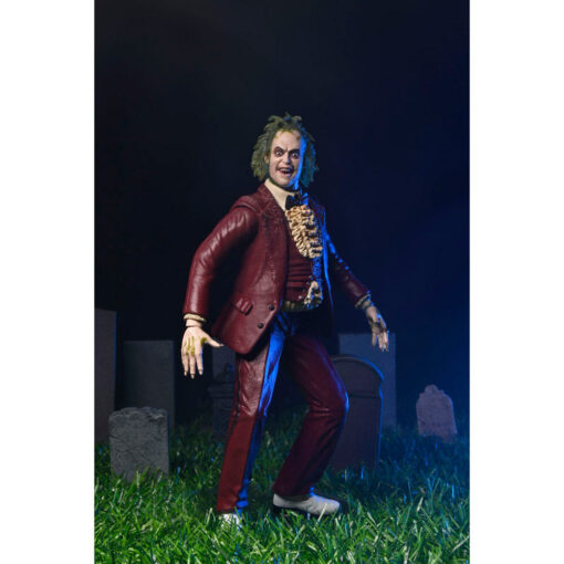 Figura articulada Beetlejuice con Smoking Rojo – Edición 1988 de la película original, 18cm, NECA Cult Classics con accesorios - Imagen 3