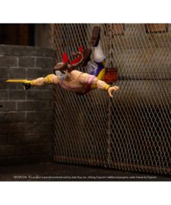 Vega volando en ataque con garra extendida en el aire