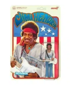 jimi hendrix figura reaction Super7 3.75 Festival guitarra frontal