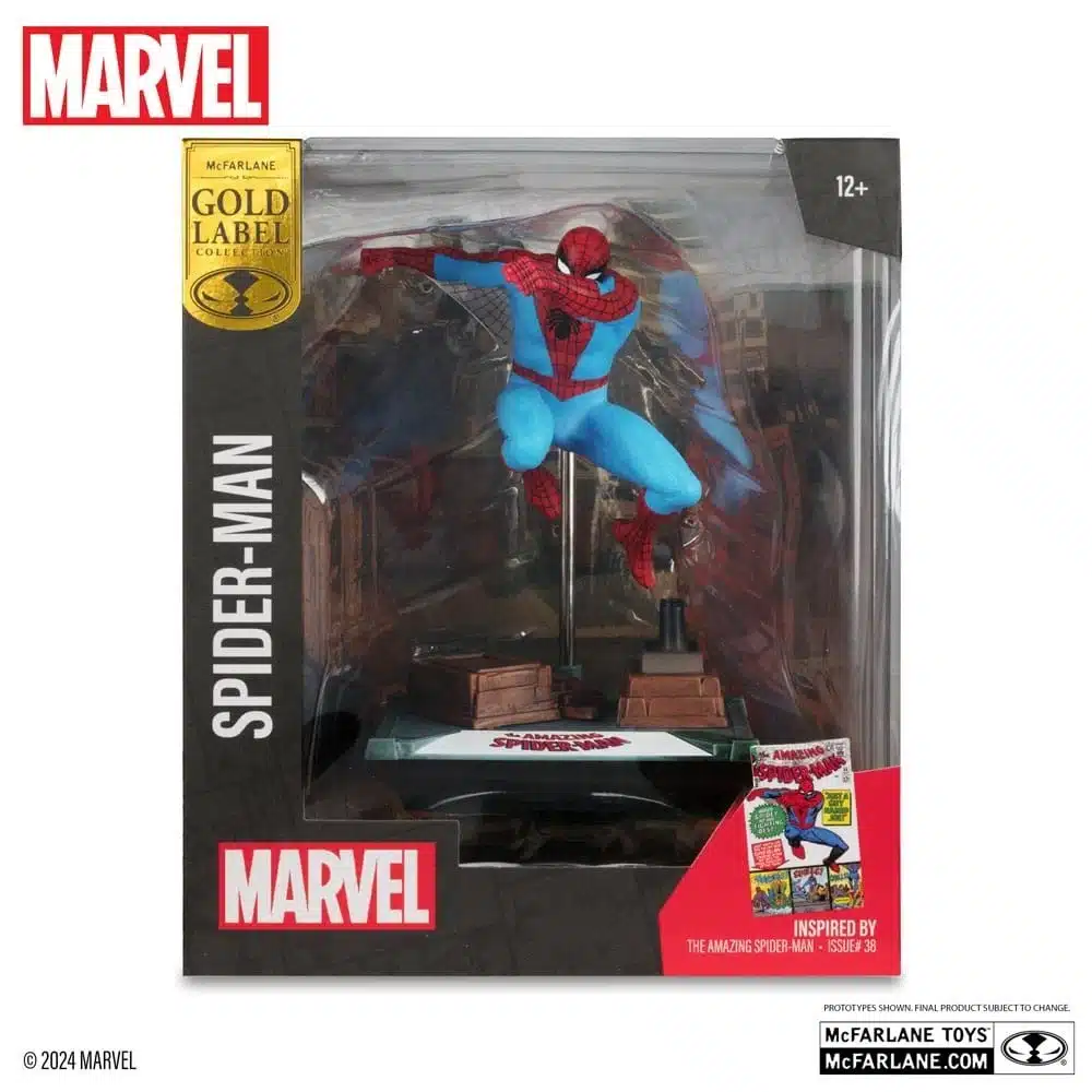 figura Spider-Man McFarlane Gold Label inspirada en The Amazing Spider-Man #38