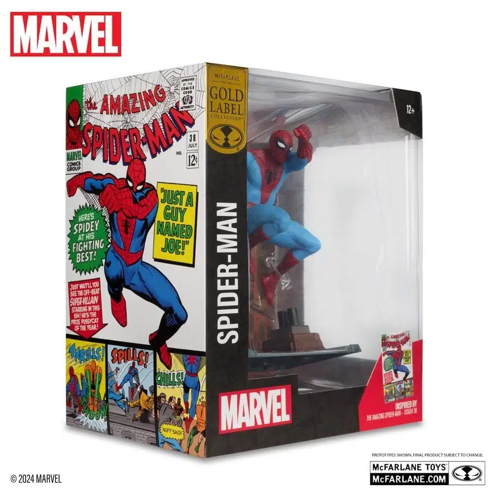 figura Spider-Man McFarlane Gold Label colección Marvel