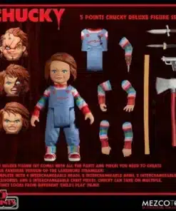 figura chucky mezco deluxe edición intercambiable