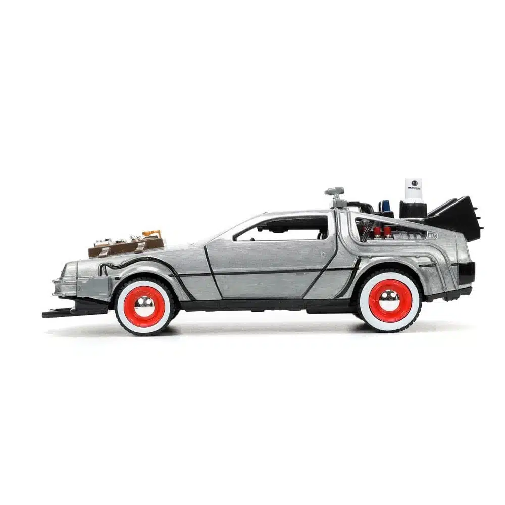 Back to the Future III DeLorean diecast escala 1:24 exposición
