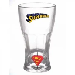 vaso superman 3d logo giratorio dc comics vista frontal