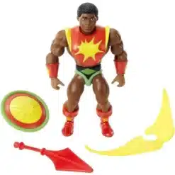 detalle accesorios figura sun-man masters of the universe origins mattel