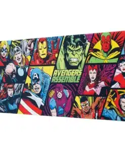 alfombrilla marvel xl 80x35 cm avengers diseño oficial frontal