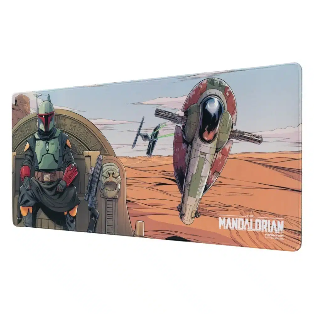 alfombrilla star wars boba fett xl 80x35 diseño oficial frontal