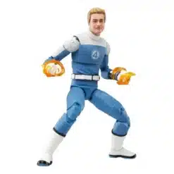 johnny storm marvel legends 15cm vista lateral pose articulada