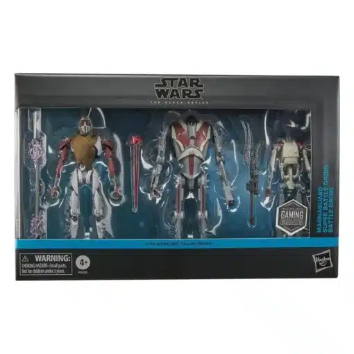 star wars black series pack 3 figuras magnaguard super battle droid battle droid frontal